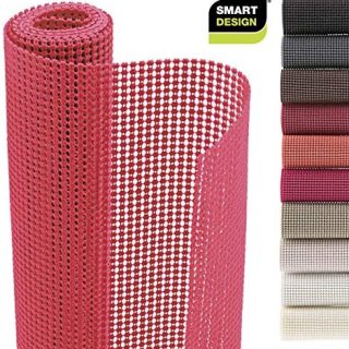 Smart Design Shelf Liner Classic Grip - (18 Inch x 5 Feet) - Drawer Cabinet Non Adhesive Protection - Home & Kitchen [Very Berry]